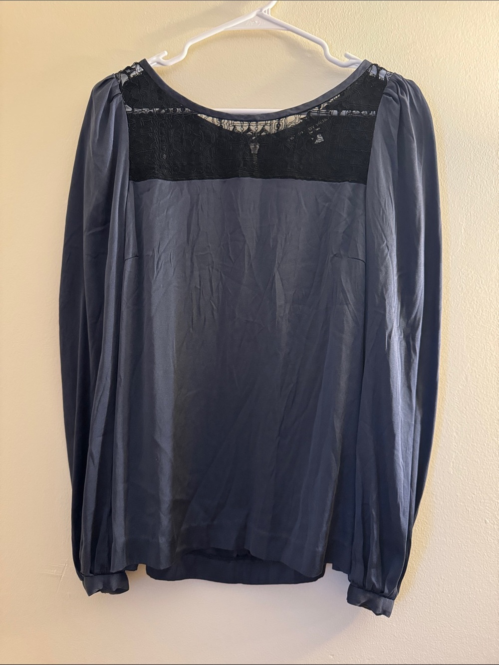 TWINKLE BY WENLAN Navy Silk Blouse